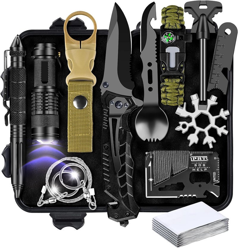 NewFation Gifts for Men Him Dad Husband, 28-In-1-Survival Kits, Men's Gifts Survival Gear, Stocking Stuffers for Men Christmas Birthday Gifts, Unique Cool Gadgets Gifts for Camping, Hiking, Hunting - Image 1
